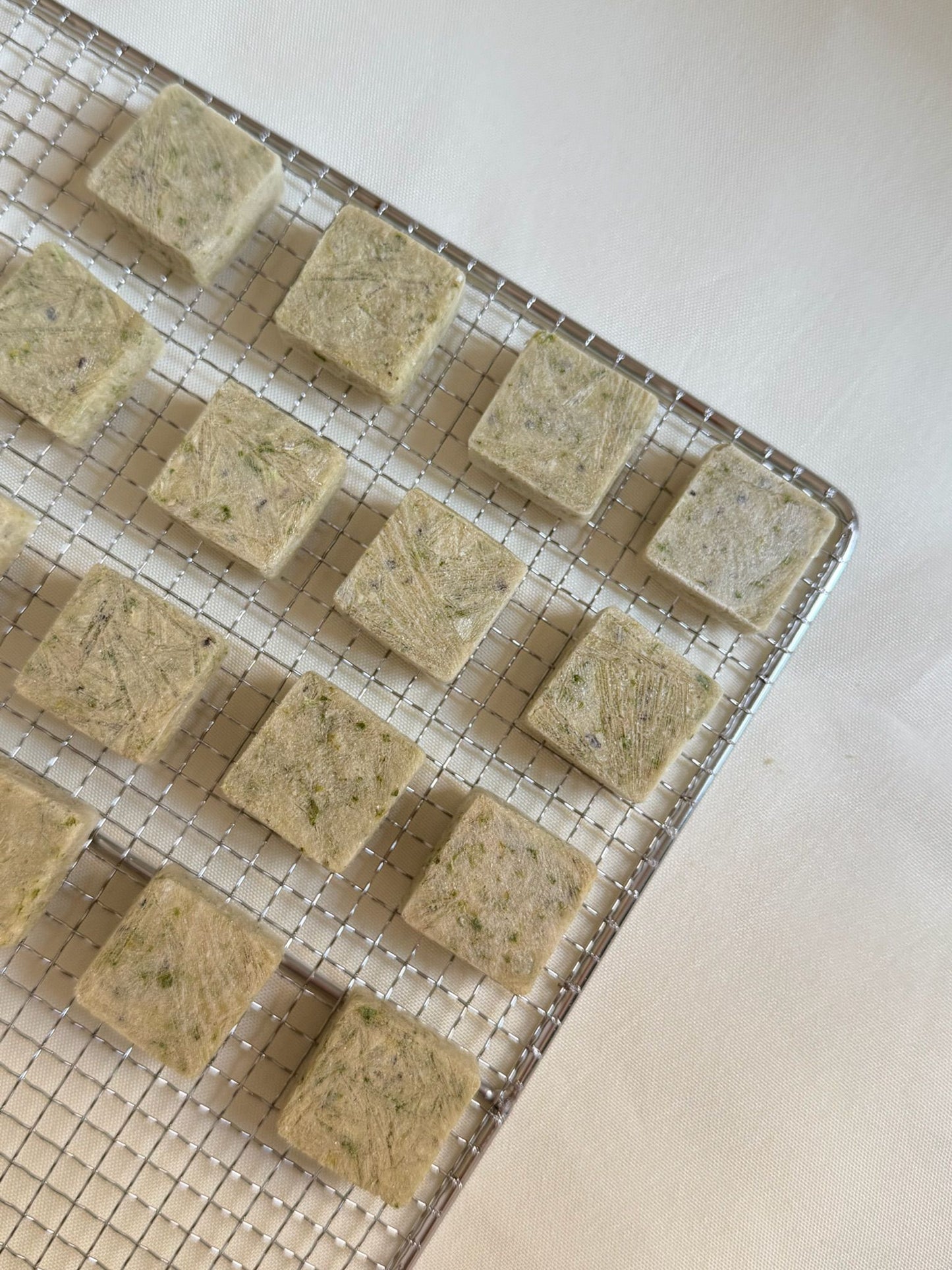 Freeze-dried kale, wood ear mushrooms, and turkey crisps